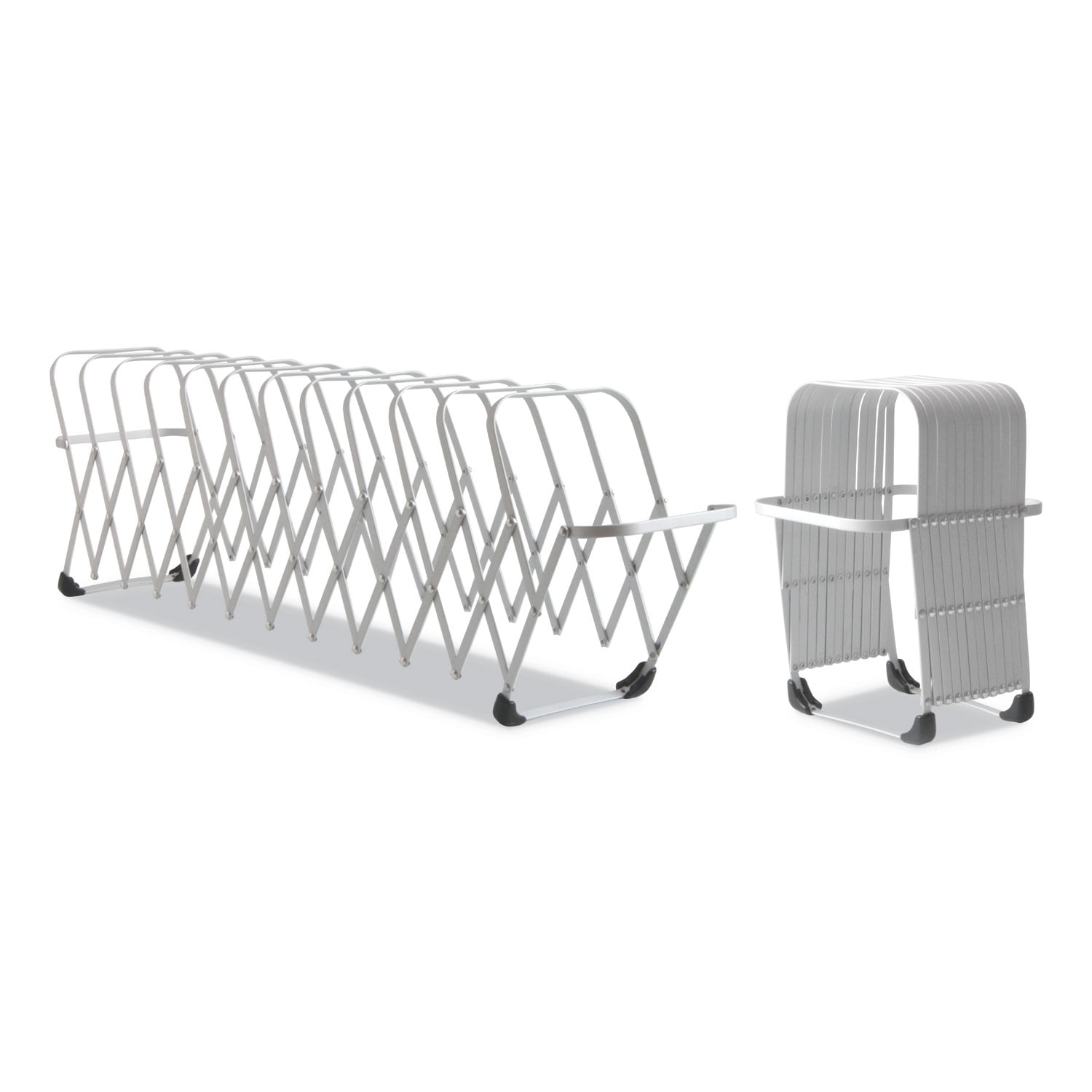 Silver Aluminum Expandable Vertical Sorter with 12 Slots
