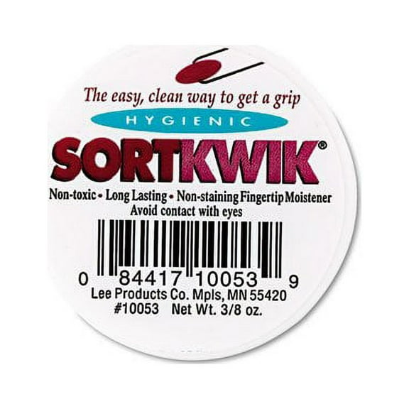 LEE 20053 Sortkwik Fingertip Moisteners, 3/8 oz, Pink (Pack of 3)