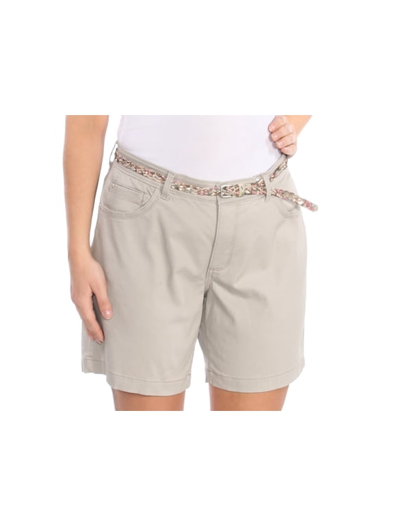 $29 Womens New 1314 Beige Boyfriend Short 6 Petites B+B