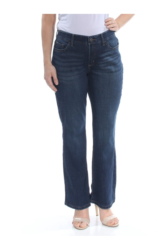 $40 Womens New 1342 Navy Boot Cut Casual Jeans 12 B+B