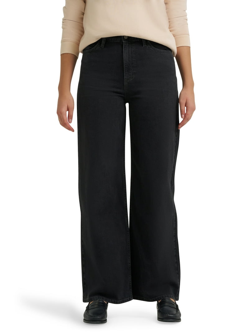 Lee® Women's Heritage A-Line Wide Leg Denim Trouser Jeans, Sizes