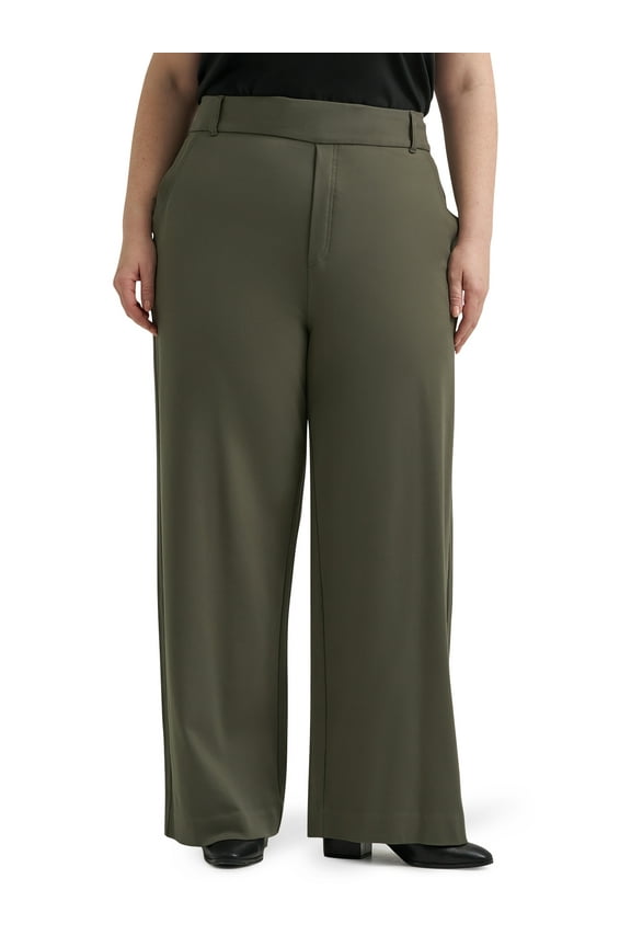 ® Women's Plus Pull-On Comfort Waist A-Line Knit Pant