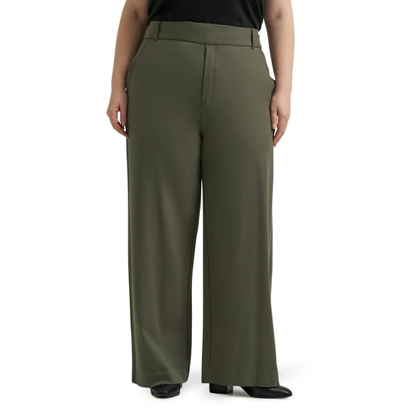 Lee® Women's Plus Pull-On Comfort Waist A-Line Knit Pant