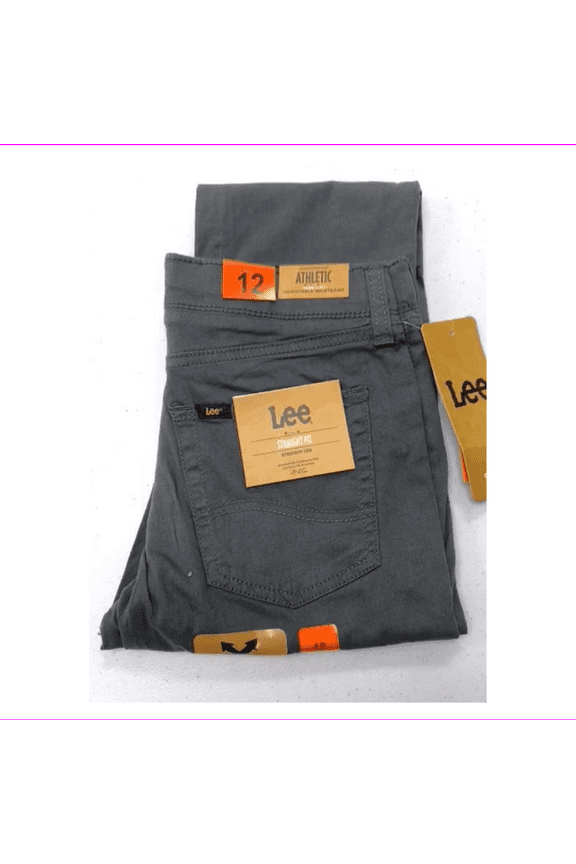 BOYS X-TREME COMFORT STRAIGHT FIT STRAIGHT LEG ATHLETIC JEANS 7/Grey