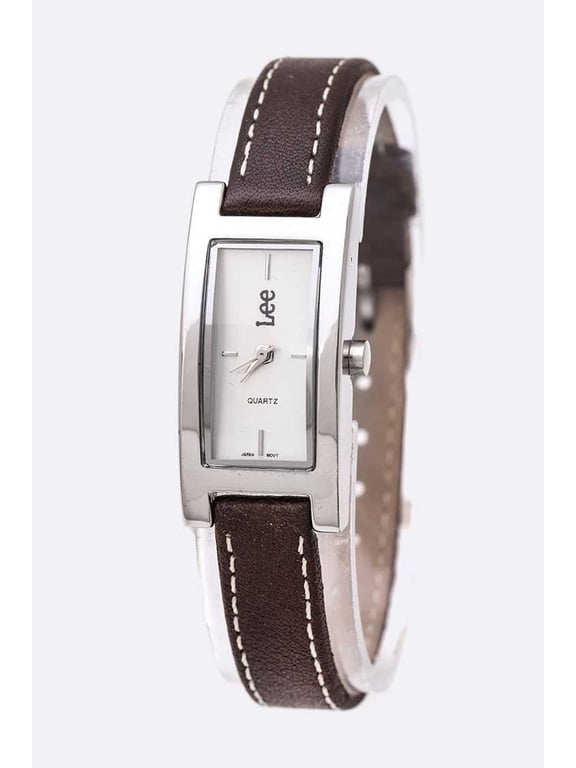 BRAND LICENSE LEATHER BAND FASHION WATCH GIFT SET - LE013ST