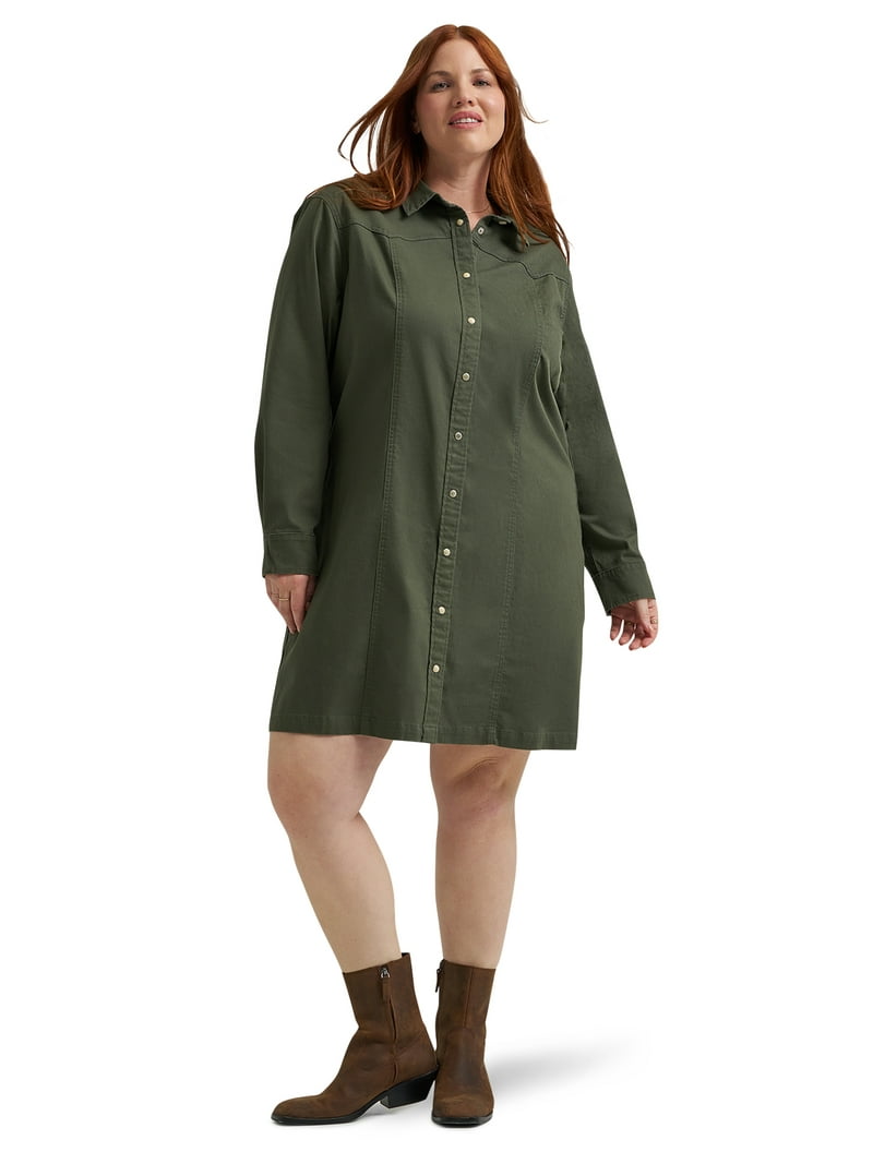 Lee Women's and Women's Plus Heritage Western Denim Dress, Sizes XS-4X