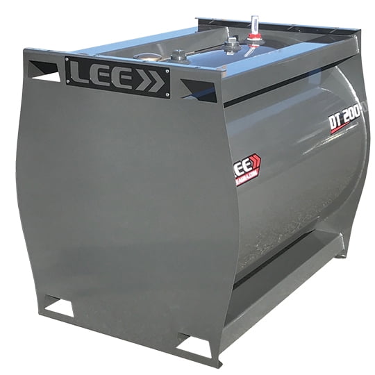 LEE DT 200 Diesel Fuel Transfer Tank, 200-Gallon Heavy-Duty Steel, Portable Auxiliary Storage, Truck Bed Tank, Gray