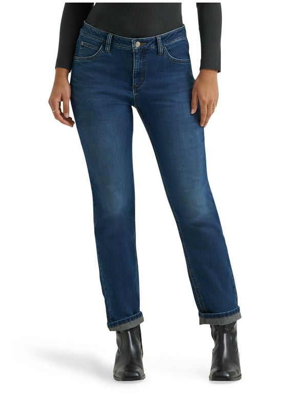 ® Women's Single Layer Warming Brushed Denim Jeans, Sizes 4-18