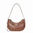 thumbnail image 1 of Lee Vintage Hobo Handbag for Women Cute Small Ladies Shoulder Bag with Decorative Metal Chain, Brown, 1 of 7