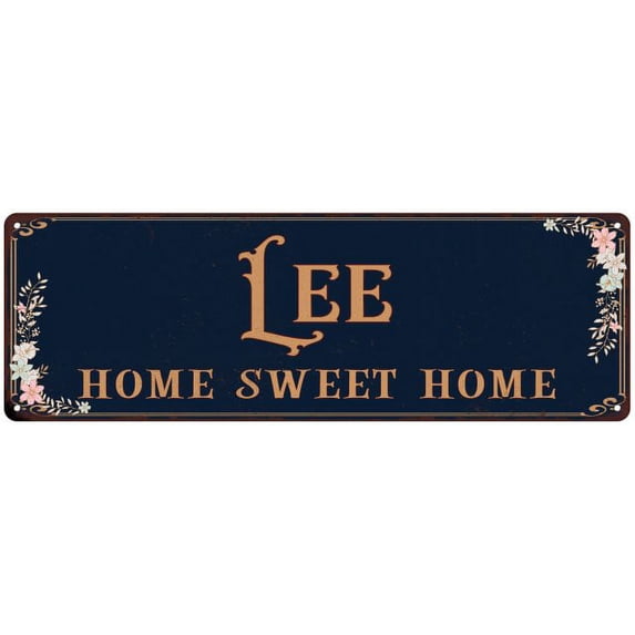 LEE Home Sweet Home Victorian Look 8x24 Metal Sign 108240046002