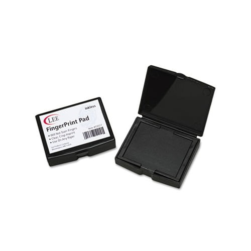 LEE Inkless Fingerprint Pad 2 1/4 x 1 3/4 Black 03027