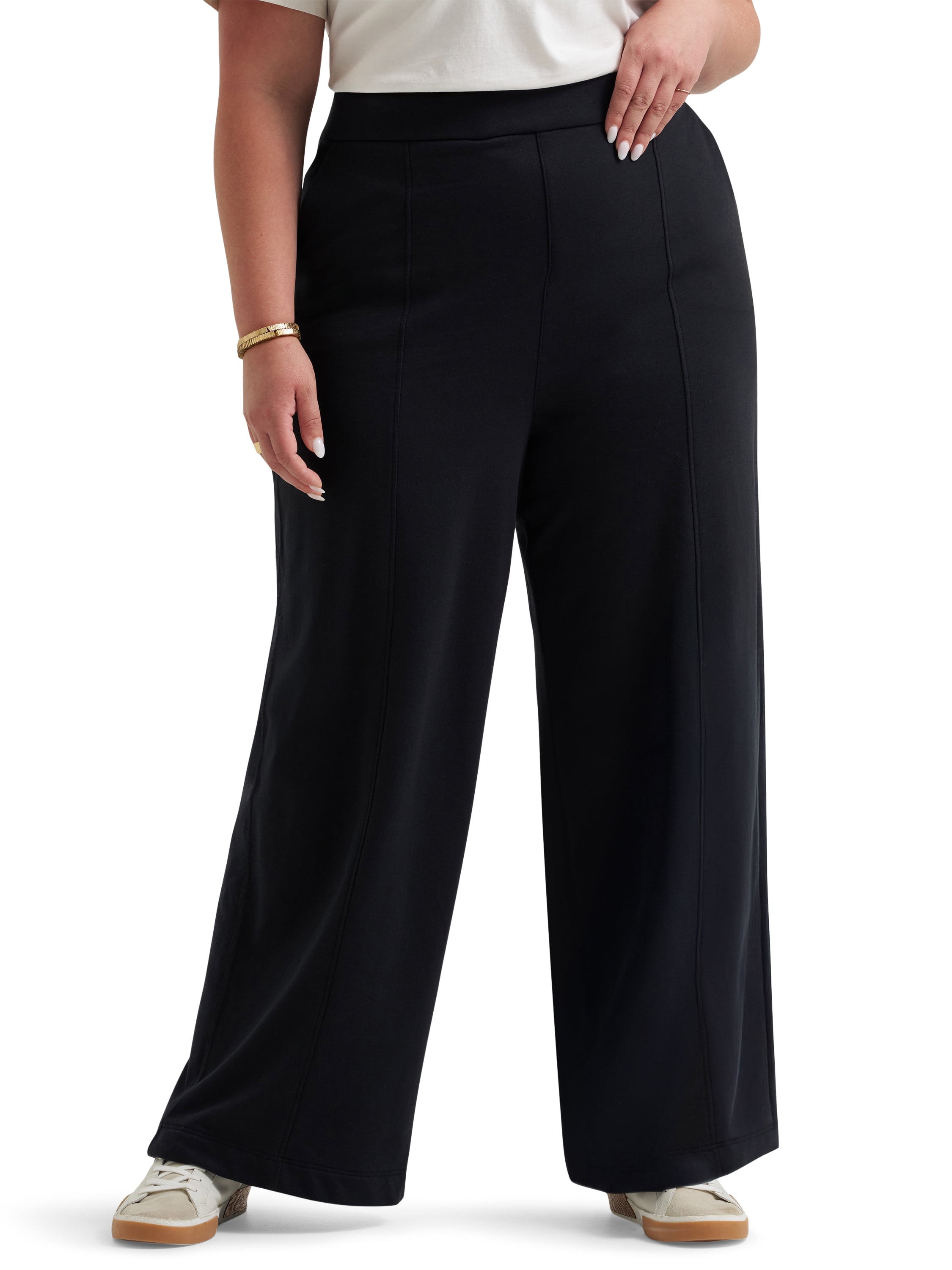 Lee® Women's Plus Regular Fit Wide Leg Knit Pants, Sizes 0X-4X
