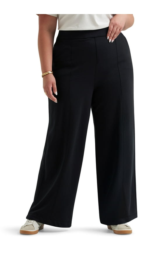 ® Women's Plus Regular Fit Wide Leg Knit Pants, Sizes 0X-4X