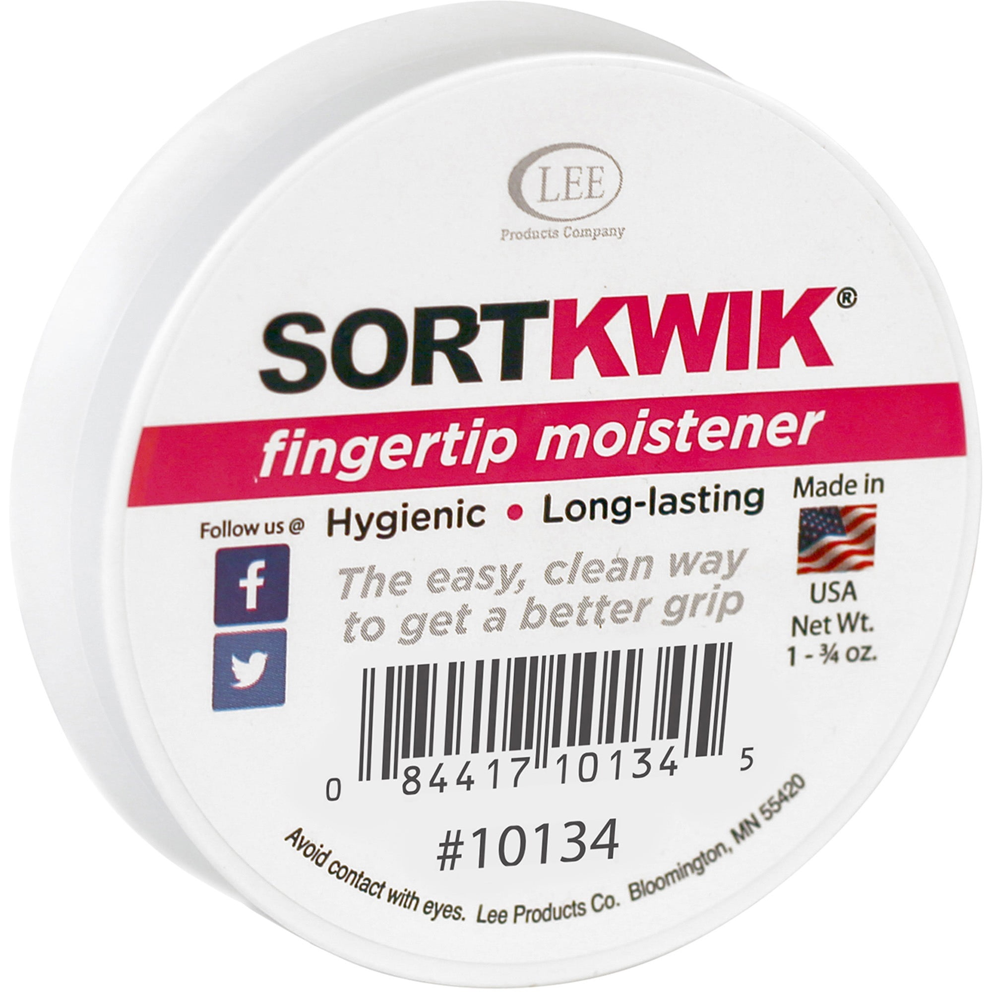 LEE, LEE10134, Sortkwik 1-3/4 oz Fingertip Moistener, 1 Each, White