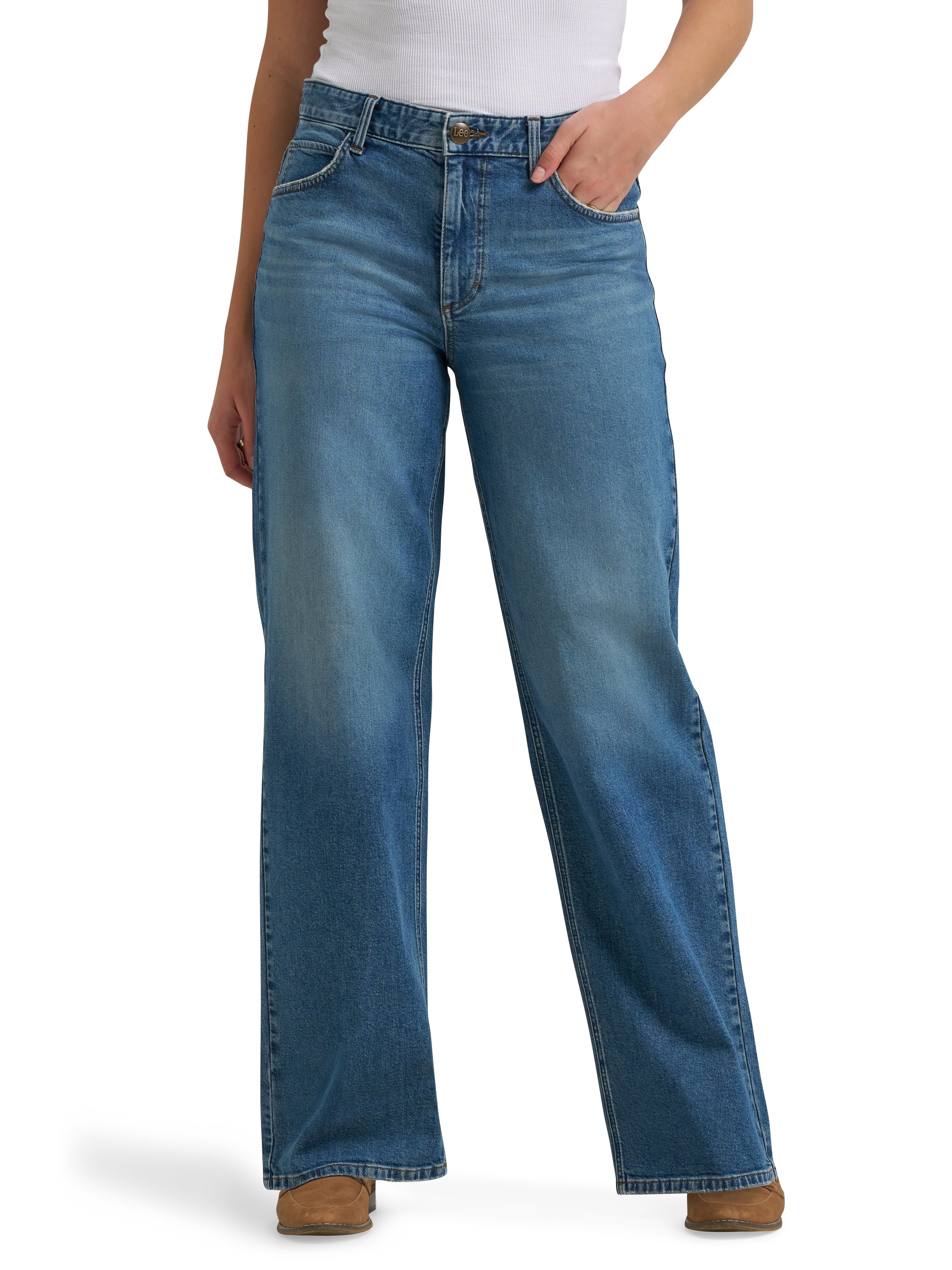 Lee® Women's Heritage High-Rise Straight Leg Denim Jeans, Sizes 2-18 ...