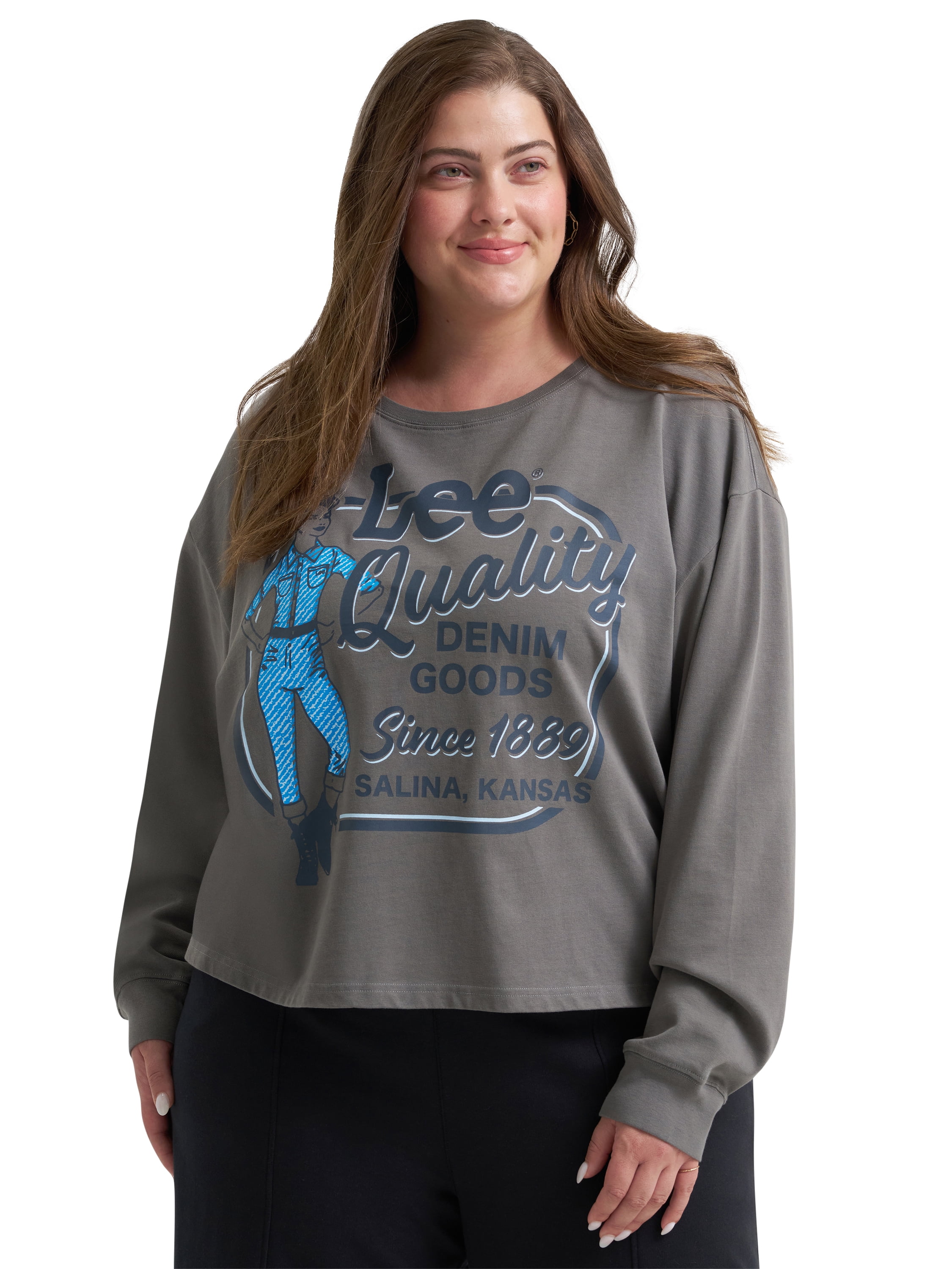Lee® Women's Plus Relaxed Crew Sweatshirt, Sizes 0X-4X