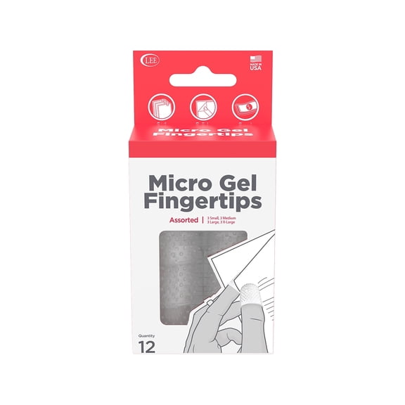 Micro-Gel Fingertips - Small/Medium/Large/X-Large Clear (12/Pack)