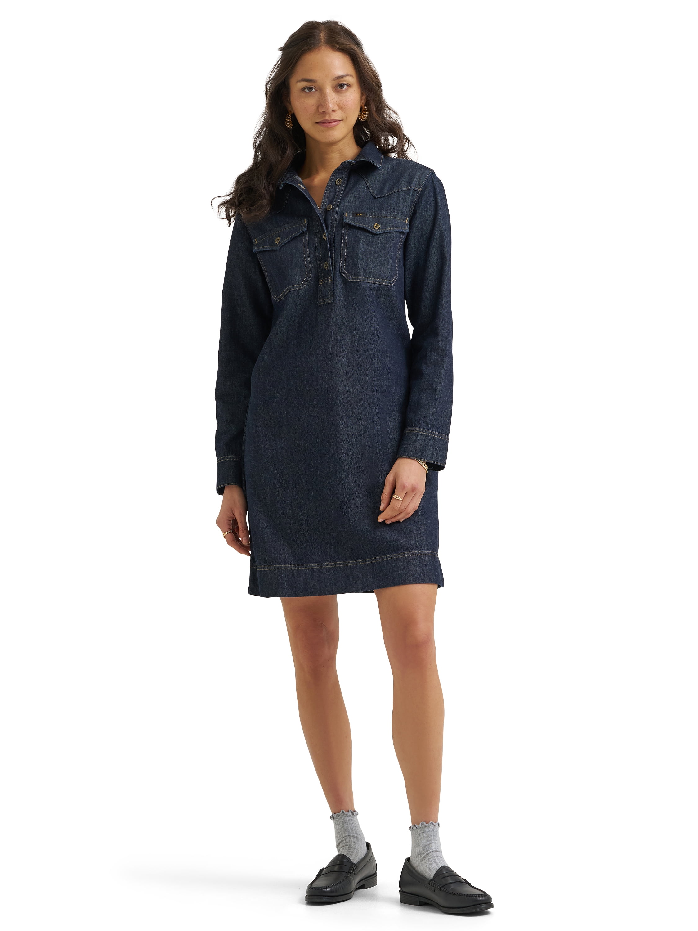 Lee® Women's Long Sleeve Popover Western Dress