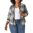 thumbnail image 1 of LEE RIDERS WOMEN'S PLUS LONG SLEEVE BUTTON UP FLEECE SHIRT, 1 of 4
