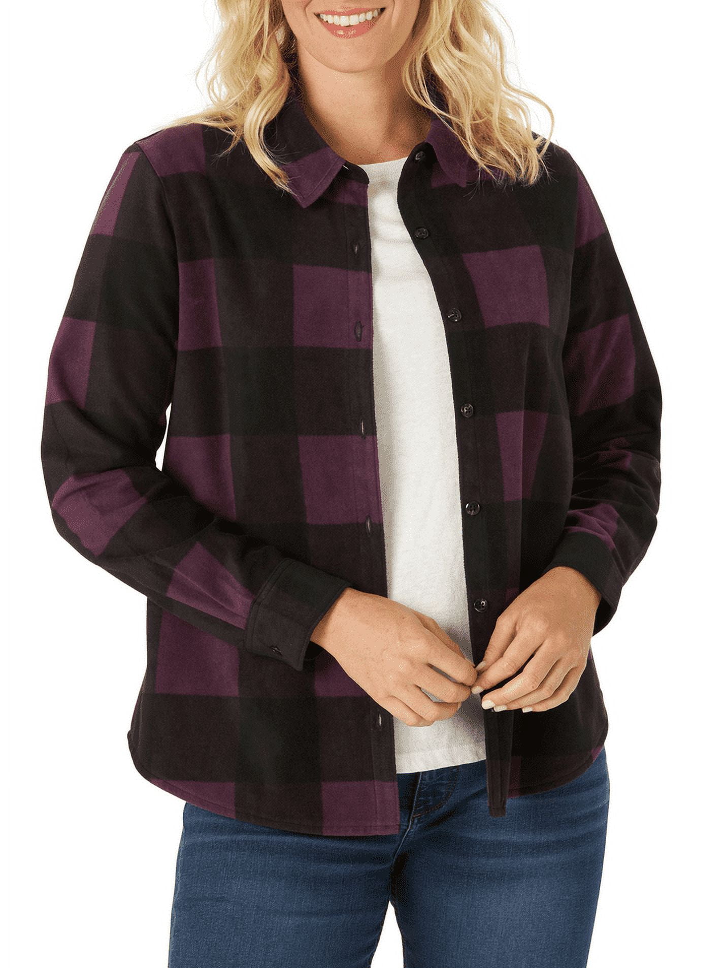 LEE RIDERSWOMEN'S LONG SLEEVE BUTTON UP FLEECE SHIRT