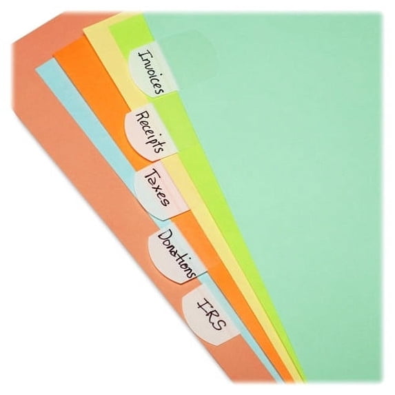 LEE Removable Hefty Index Tabs Write-on Tab(s) - 1" Tab Height x 1.50" Tab Width - Removable - White Plastic Tab(s) - 50 / Pack
