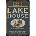 thumbnail image 1 of LEE'S Lake House Blue Cabin Home Decor 8 x 12 High Gloss Metal 208120038022, 1 of 1