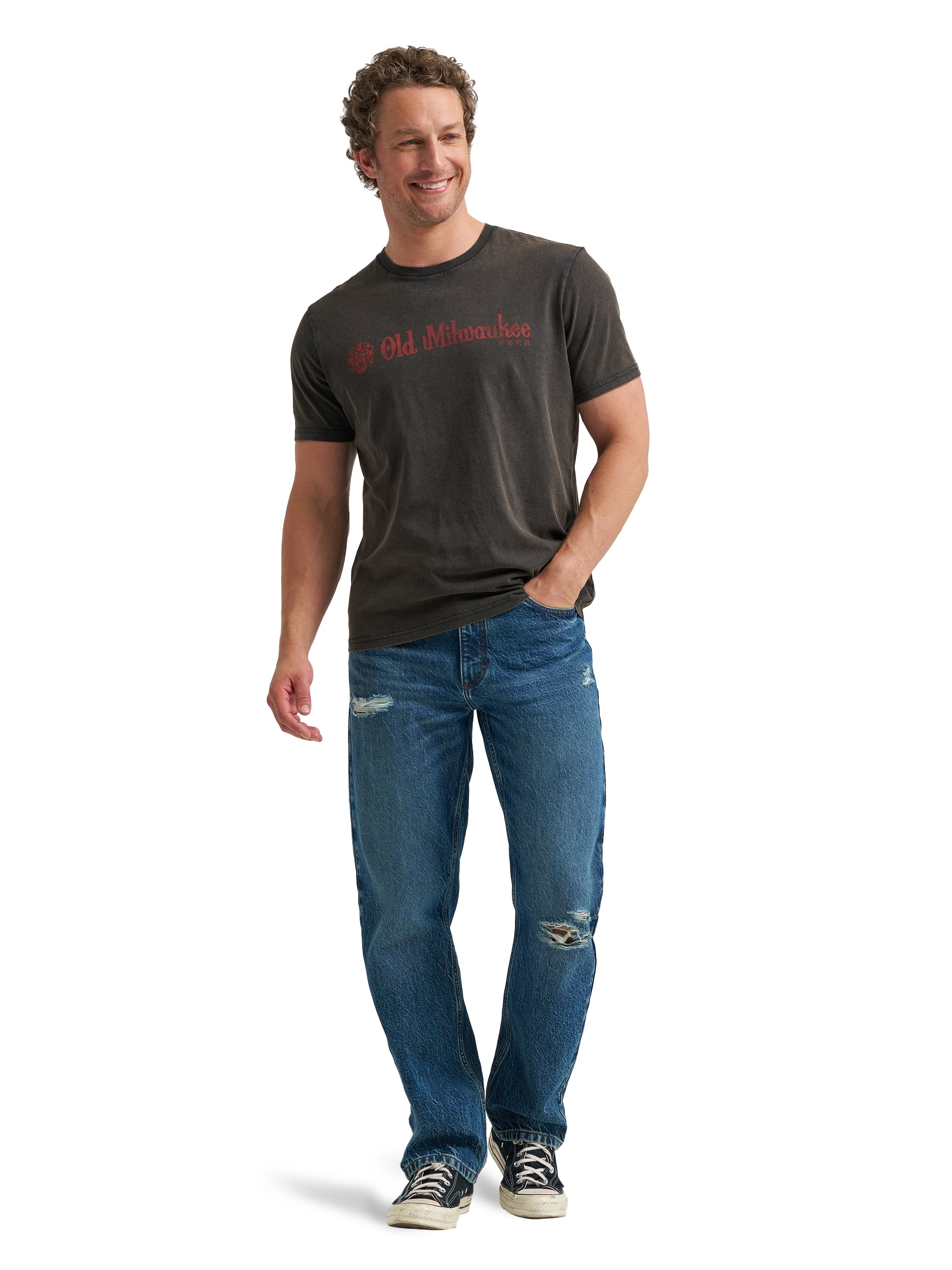 Lee® Men's Short Sleeve Old Milwaukee Graphic Tee - Walmart.com