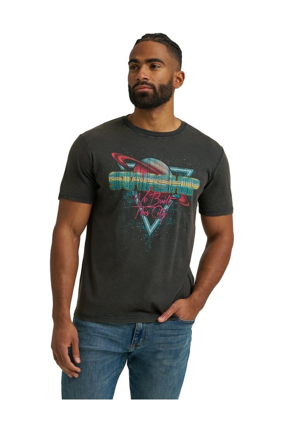 ® Men's Short Sleeve Starship Graphic Band Tee, Sizes S-3XL