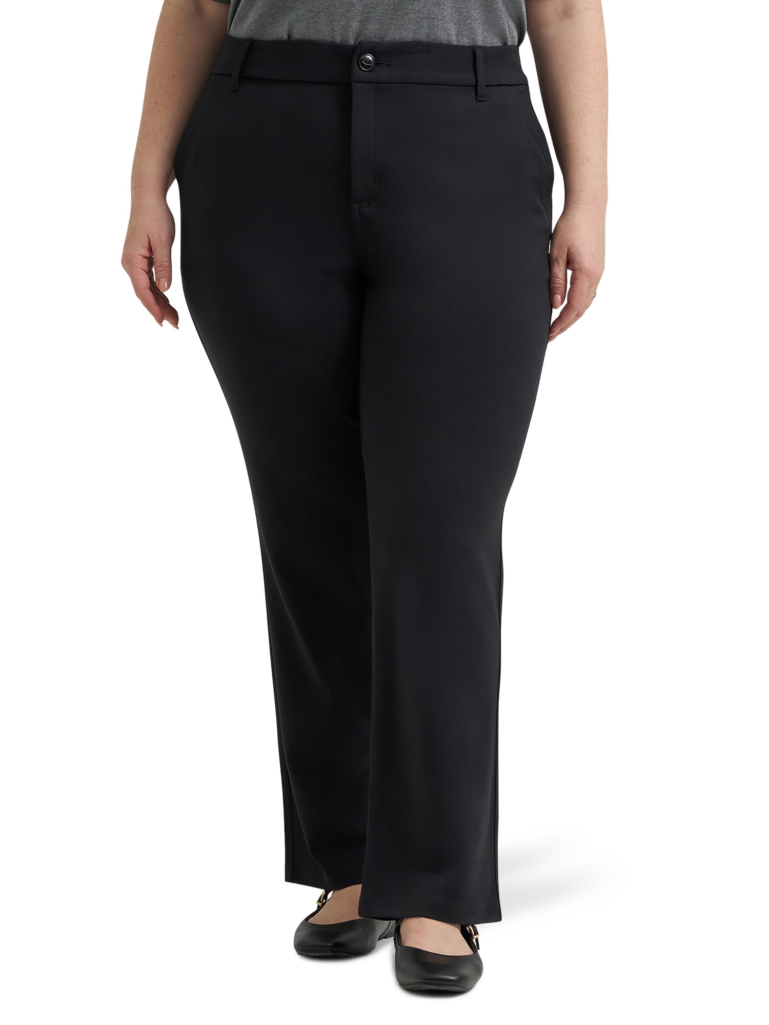 Lee® Women's Plus Regular Fit Straight Knit Pant, Sizes 14-26