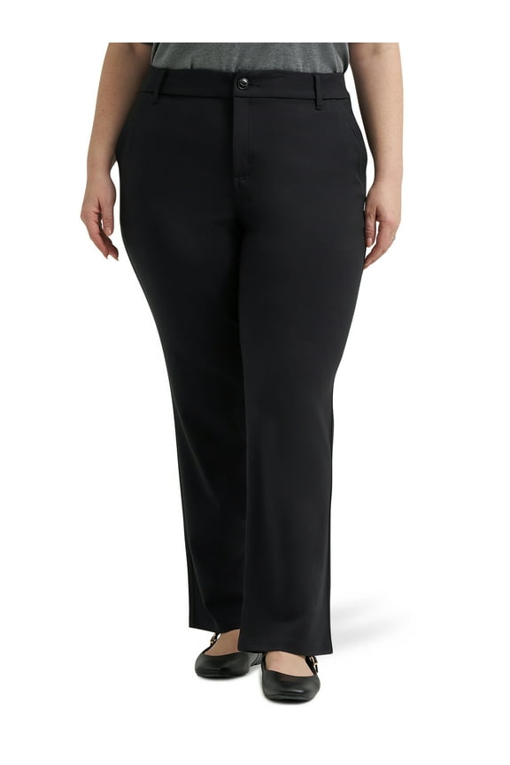 ® Women's Plus Regular Fit Straight Knit Pant, Sizes 14-26