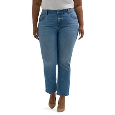 Lee Women's Plus Midrise Relaxed Fit Straight Leg Jean