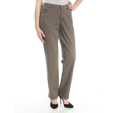 LEE Womens New 1562 Brown Straight leg Pants 10 B B