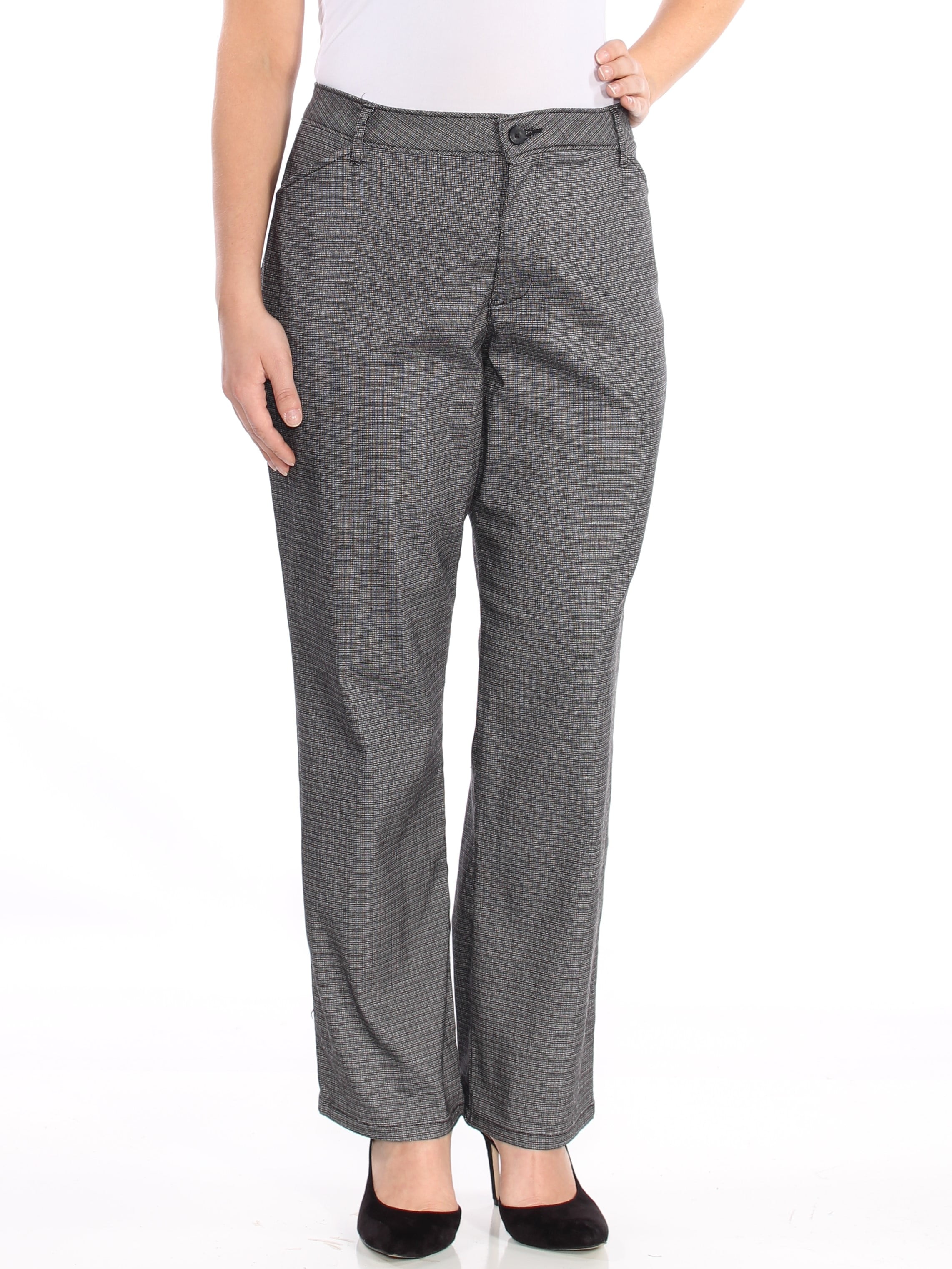 LEE Womens New 1805 Black Wear To Work Pants 10 B+B