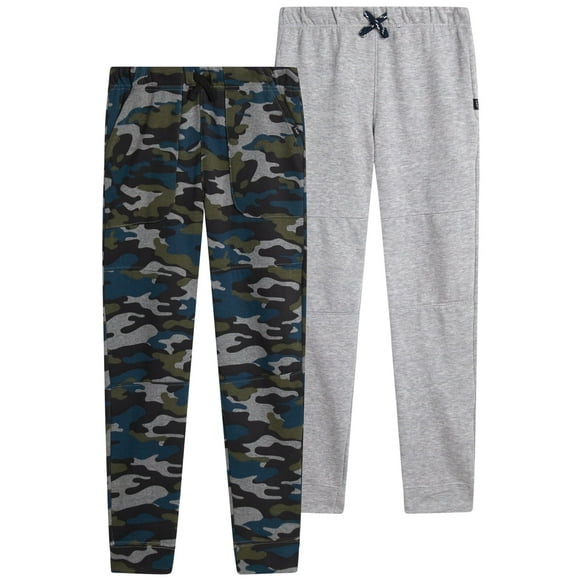 Lee Boys' Sweatpants - 2 Pack Basic Cozy Active Fleece Jogger Pants with Pockets (4-20)