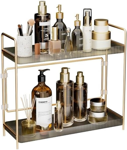 Lotion Racks LEEDA 2 Tier Bathroom Counter Shelves, Countertop Shelf Organizer for ...