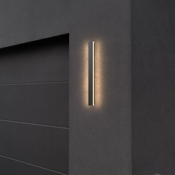 LEEKI - 24 Inches Modern Outdoor Light Fixture - Rectangular Exterior Light Fixture - 19W 3000K - IP65 Anti Rust - Black