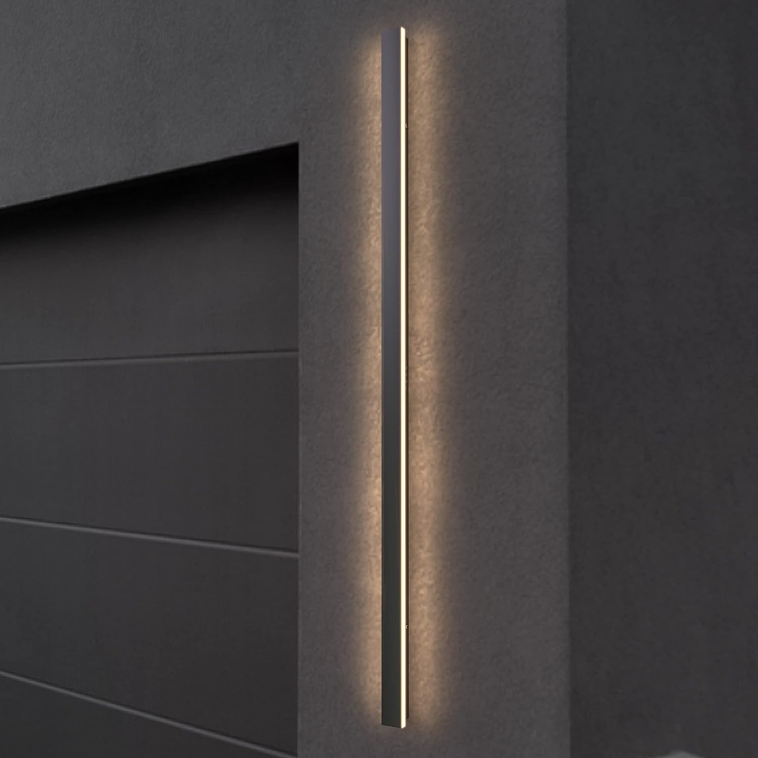 Modern Black Matte 59" LED Wall Sconce