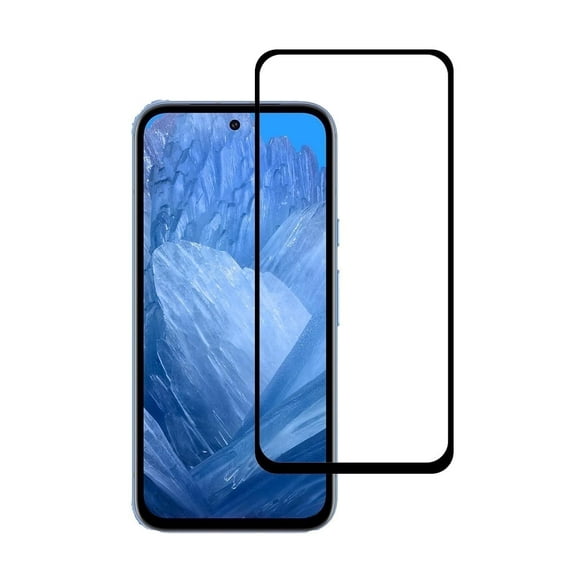 LEEKUANGSU [2 Pack] Black Tempered Glass Screen Protector Frontier Protective Protector Clear Cover for Google Pixel 8a