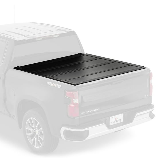LEER HF650M Quad Fold Hard Cover for GM Chevy Silverado/GMC Sierra 1500 Fits select: 2015,2018 CHEVROLET SILVERADO