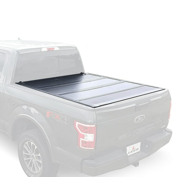 LEER Hard Quad Folding Tonneau Cover for 2017+ Ford Superduty w/ 6'9" Bed
