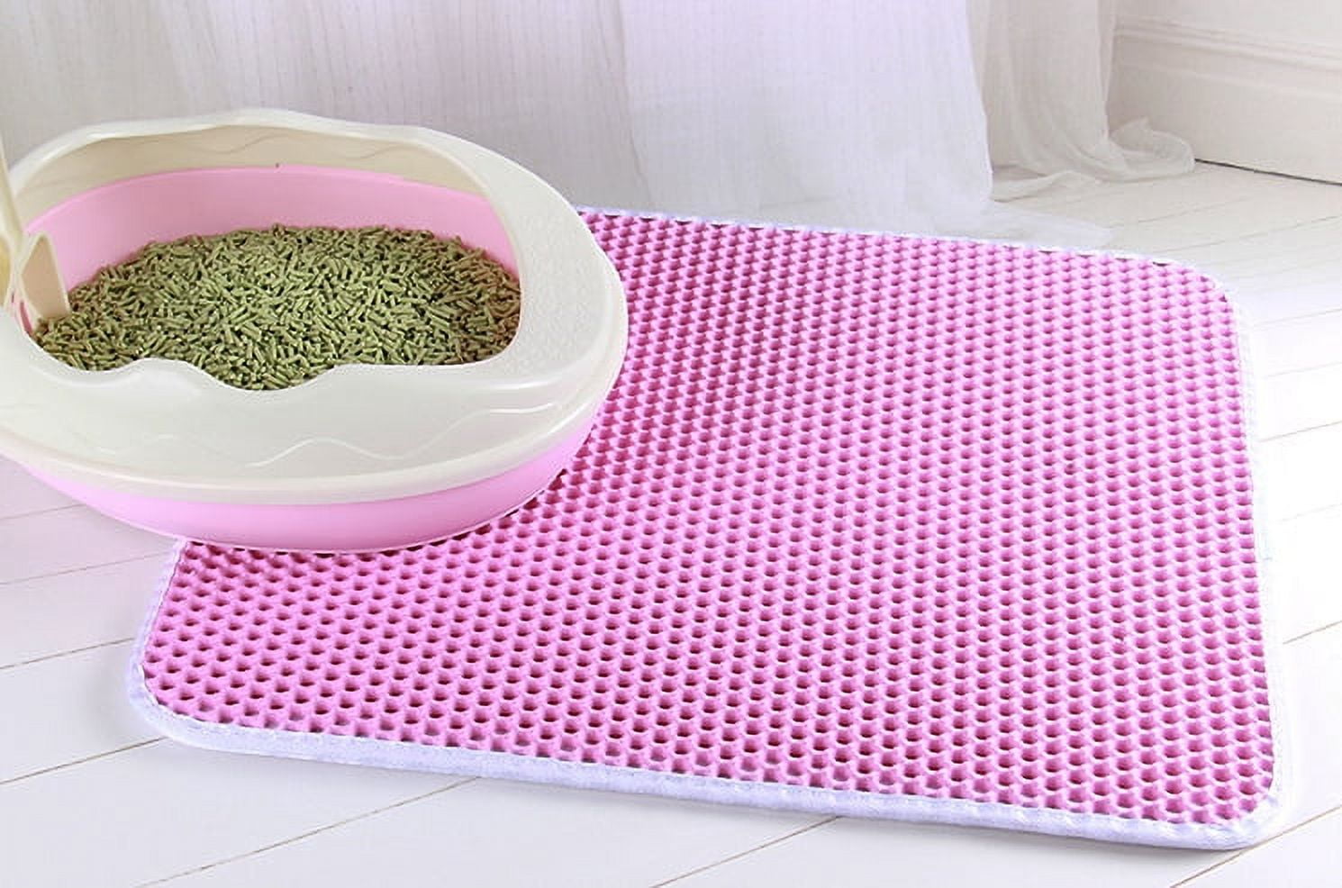 LEERUI Cat Litter Mat, Litter Box Double Layer Trapping
