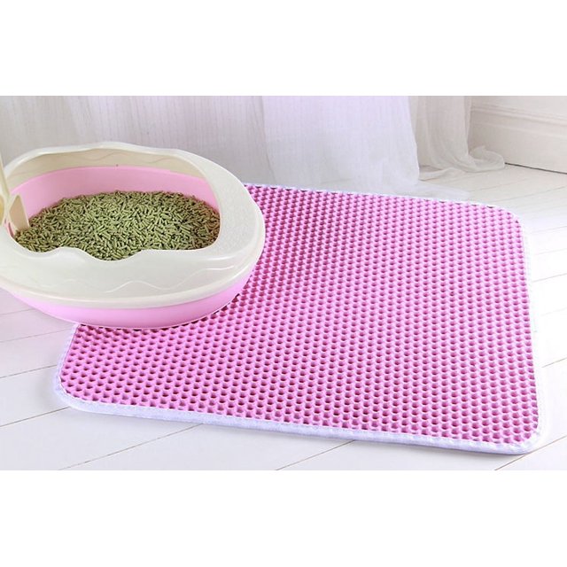 LEERUI Cat Litter Mat, Litter Box Double Layer Trapping Litter Mat Design