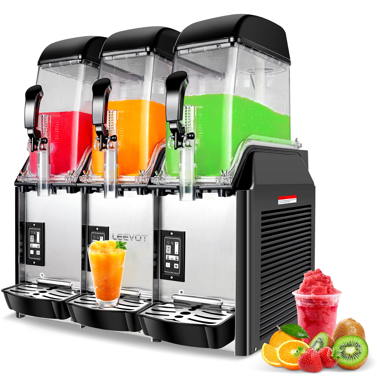 LEEVOT Commercial Slushy Machine 36L Slush Smoothies Maker slushy machine maker