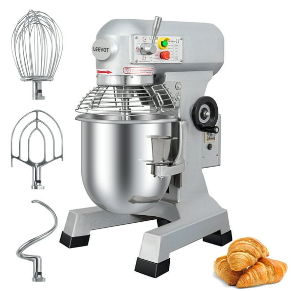 LEEVOT Commercial Stand Mixer 3-Speed Dough Mixer Commercial Food Mixer 10qt 500W