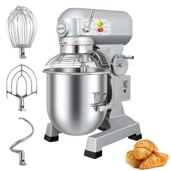 LEEVOT Commercial Stand Mixer 3-Speed Dough Mixer Commercial Food Mixer 30qt 1250W