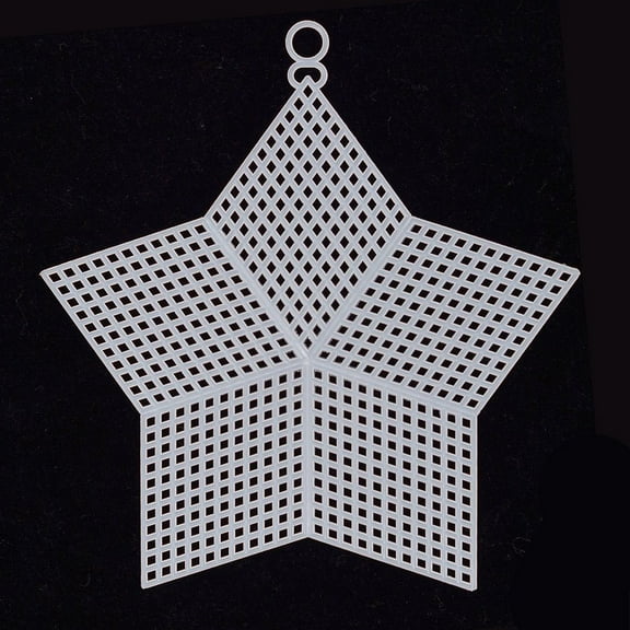 LEEYNEER 12PCS Needlepoint Canvas Star Shape Plastic Canvas Blank Canvas for DIY Craft