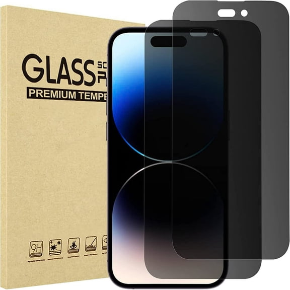 LEEYNEER 2 Pack  Privacy Screen Protector for  14 Pro Max 2022  9H Anti Spy Dark Tempered Glass Screen Film Guard for  14 Pro Max 6.7 Inch 2022  Case Friendly Bubble Free