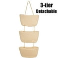 thumbnail image 1 of LEEYNEER 3 Tier Hanging Baskets  Hanging Fruit Baskets  Over The Door Hanging Baskets Large Wall Basket  Storage Organizer Basket for Nursery Living Room Bedroom Kitchen, 1 of 7