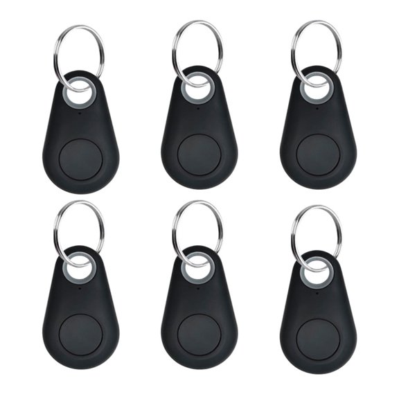 LEEYNEER 6 Pieces Key Finder Item Locator  GPS Keychains Bluetooth Tracker Tag Anti Lost Alarm Reminder Selfie Shutter Control for Kids Pets Keychain for Smartphone