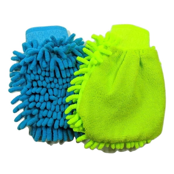 LEEYNEER Body Wash Scrubber Microfiber Mitten Soap Holder 6x 8 2 Count One Size Fits All Colors May Vary